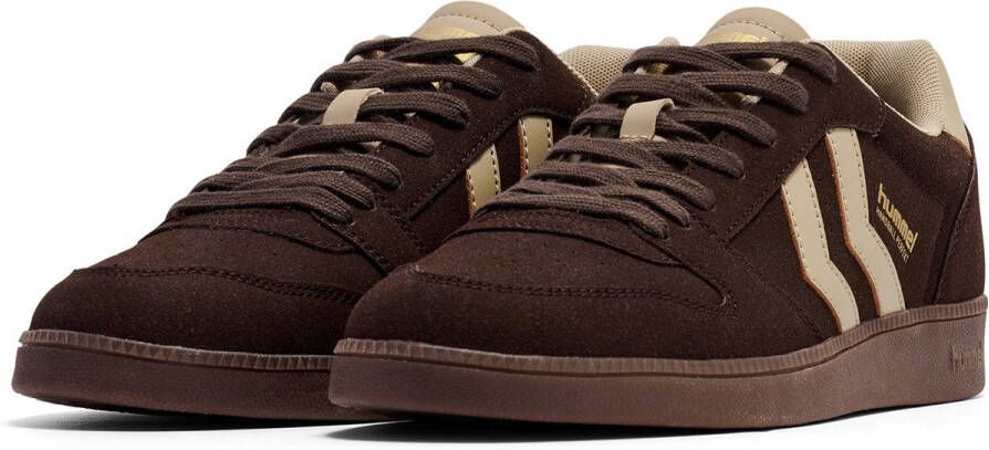 Hummel Perfekt CL handbal sneakerschoenen Suede 226217 bruin