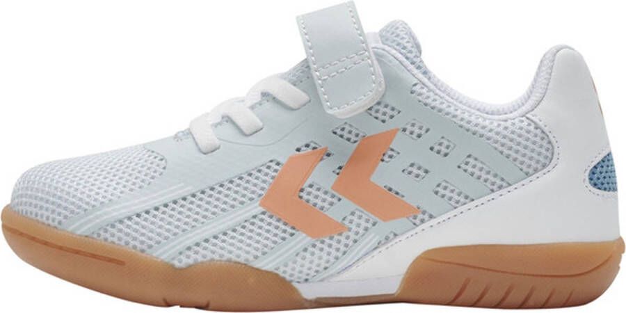 Hummel Root Elite kinderen Velcro Sportschoenen Volleybal Indoor blauw