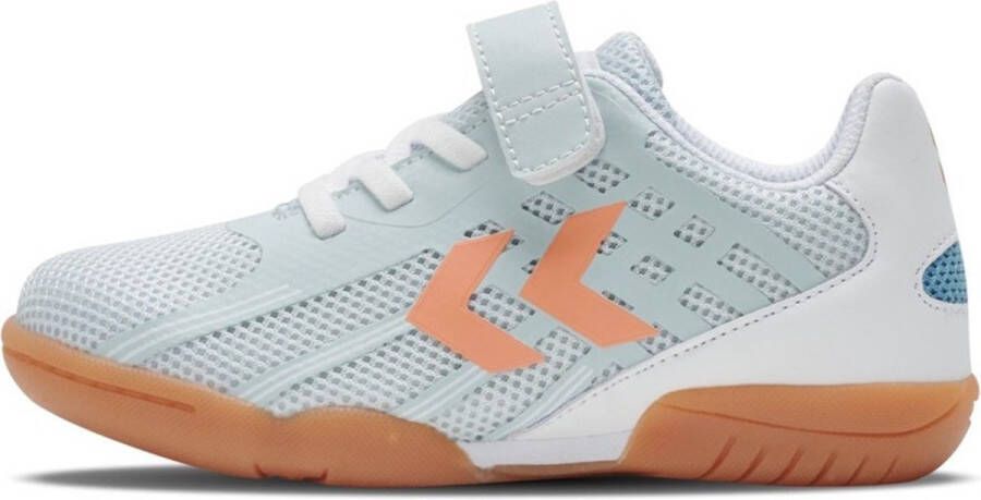 Hummel Root Elite kinderen Velcro Sportschoenen Volleybal Indoor blauw