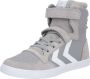 Hummel Kindertrainers slimmer stadil leather high Grijs Unisex - Thumbnail 1