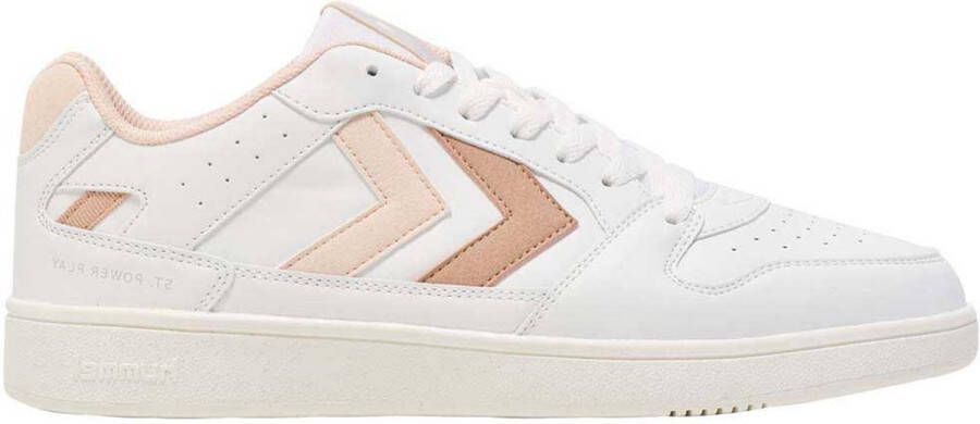 Hummel Damen Sneakers low St. Power Play Wmns White Soft Pink Mahogany Rose