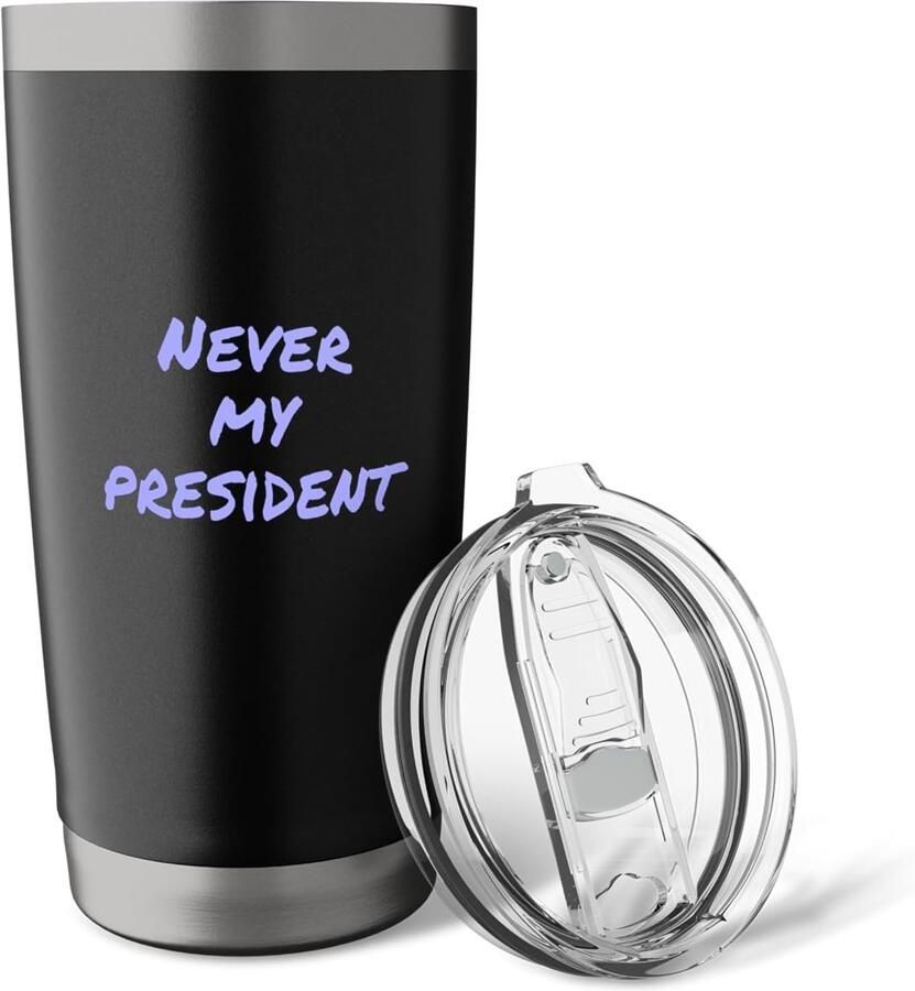 Humoristische tekst grappige mensen grappige citaten nooit mijn president dubbelwandige thermobeker