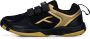 Hundred Court Star Non-Marking Badminton Schoenen voor Jongens (Zwart Goud Lichtgewicht X-Cushion Bescherming Geschikt voor Binnen Tennis Squash Tafeltennis Basketbal & Padel - Thumbnail 2