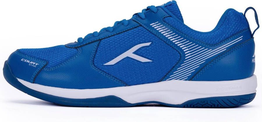 Hundred Court Star Non-Marking Professionele Badminton Schoenen voor Heren (Blauw Wit X-Cushion Bescherming Geschikt voor Binnen Tennis Squash Tafeltennis Basketbal & Padel