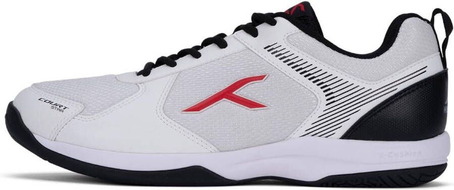 Hundred Court Star Non-Marking Professionele Badminton Schoenen voor Heren (Wit zwart X-Cushion Bescherming Geschikt voor Binnen Tennis Squash Tafeltennis Basketbal & Padel