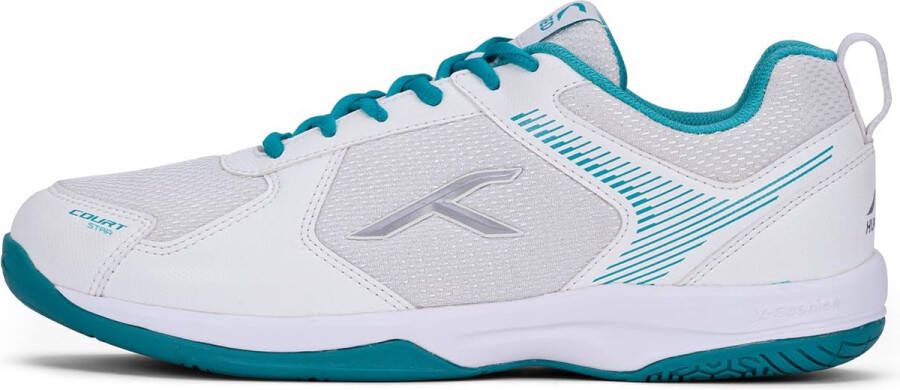 Hundred Court Star Non-Marking Professionele Badminton Schoenen voor Heren (Wit lichtgroen X-Cushion Bescherming Geschikt voor Binnen Tennis Squash Tafeltennis Basketbal & Padel