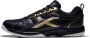 Hundred Raze Non-Marking professionele badmintonschoenen voor heren (zwart goud Materiaal Bovenwerk: Polyester Zool: Rubber Geschikt voor indoortennis squash tafeltennis basketbal en padel - Thumbnail 1