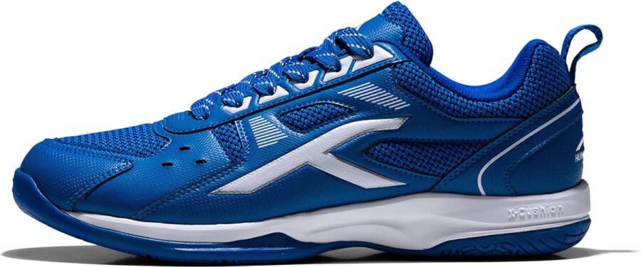 Hundred HONDERD Raze non-marking professionele badmintonschoenen voor heren Materiaal: kunstleer Geschikt voor indoortennis squash tafeltennis basketbal en padel (blauw wit )