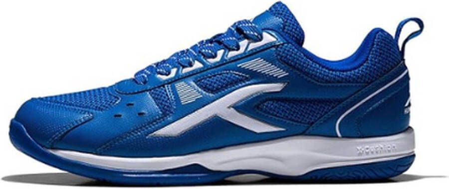 Hundred Raze Non-Marking Professionele Badminton Schoenen voor Heren (Blauw-Wit Materiaal: Polyester-Rubber Lichtgewicht Geschikt voor Binnen Tennis Squash TT Basketbal & Padel Vaderdagcadeau