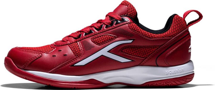 Hundred Raze non-marking professionele badmintonschoenen voor heren Materiaal: kunstleer Geschikt voor indoortennis squash tafeltennis basketbal en padel (rood wit )