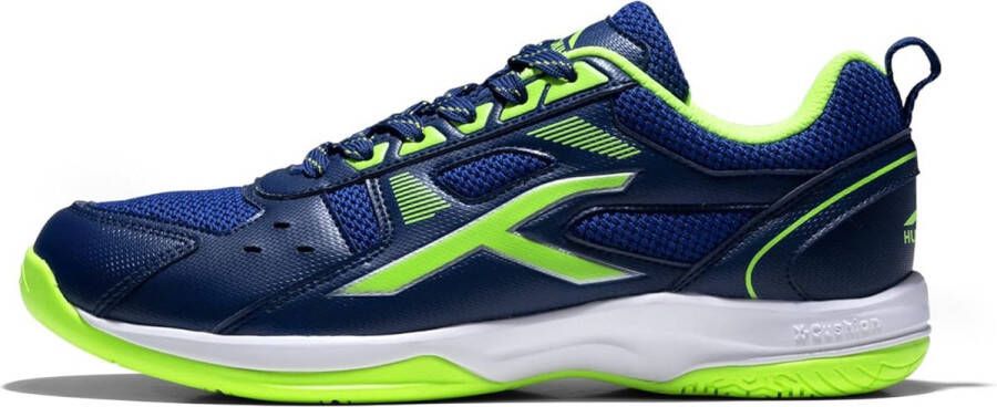 Hundred Raze Non-Marking professionele badmintonschoenen voor heren (marineblauw limoen Materiaal Bovenwerk: Polyester Zool: Rubber Geschikt voor indoortennis squash tafeltennis basketbal en padel