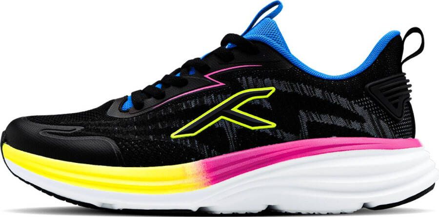 Hundred Soft Stride Multifunctionele Schoenen Hardlopen Wandelen Trainen Gym & Joggen D-Soft Comfort HyperKnit Bovenwerk Fusion Technologie Comfortabel en Ade d Zwart Blauw Lime