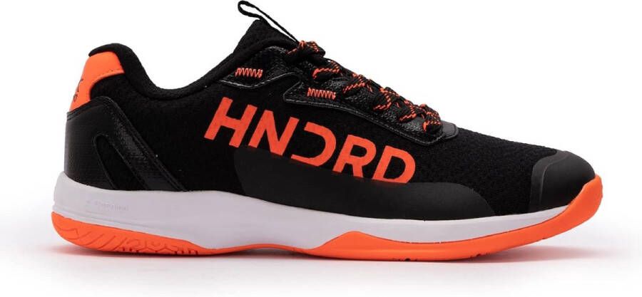 Hundred Xoom Pro Non-Marking professionele badmintonschoenen voor heren (oranje zwart Materiaal Bovenwerk: mesh TPU en synthetisch leer Zool: rubber en phylon Geschikt voor indoor badminton tennis