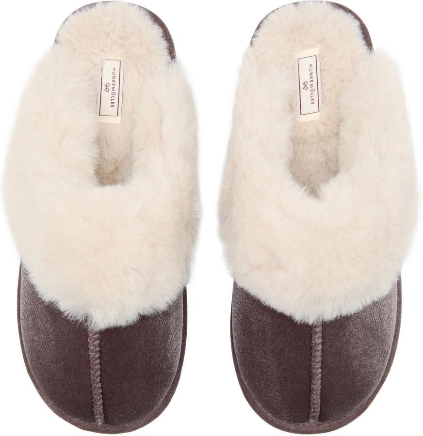 Hunkemöller Pantoffels Velour Oranje
