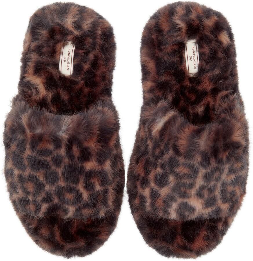 Hunkemöller Slipper Faux Fur Leopard Bruin