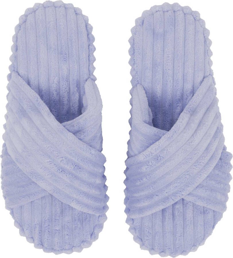 Hunkemöller Pantoffels Crossed Blauw