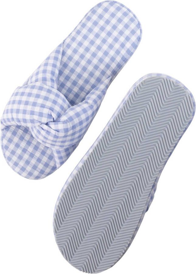 Hunkemöller Vichy Gevlochten Pantoffels Blauw