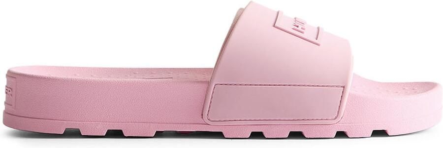 Hunter Core Embossed Silicon Logo Slider Unisex Slippers Synthetisch Roze