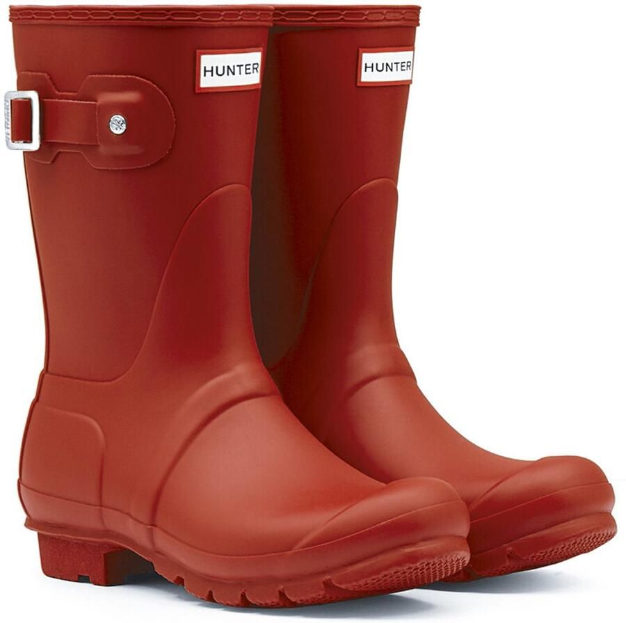 HUNTER Regenlaarzen Dames Womens Original Short Maat: 42 Materiaal: Rubber Kleur: Rood