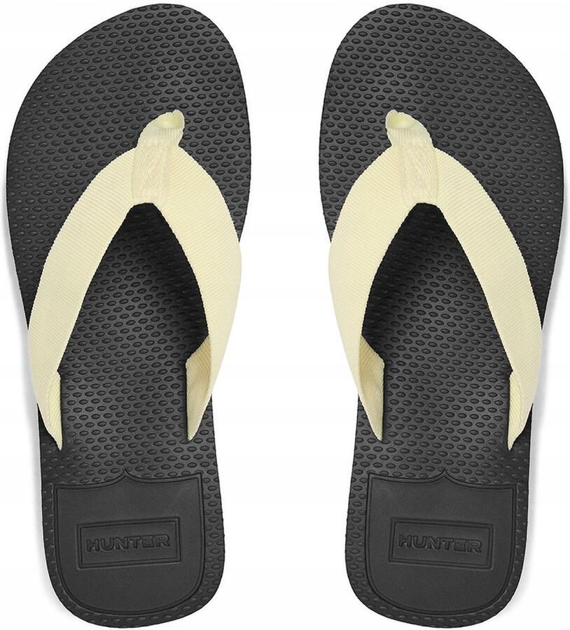 Hunter Dames Slippers Geel Comfortabele Zomerse Teenslippers