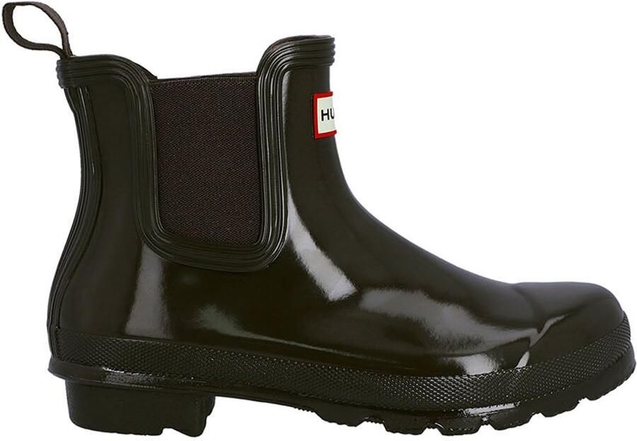 Hunter Original Gloss Dames Chelsea boots Rubber Bruin Waterdicht