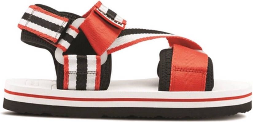 Hunter Sandaal Women Original Beach Sandal Red White Black