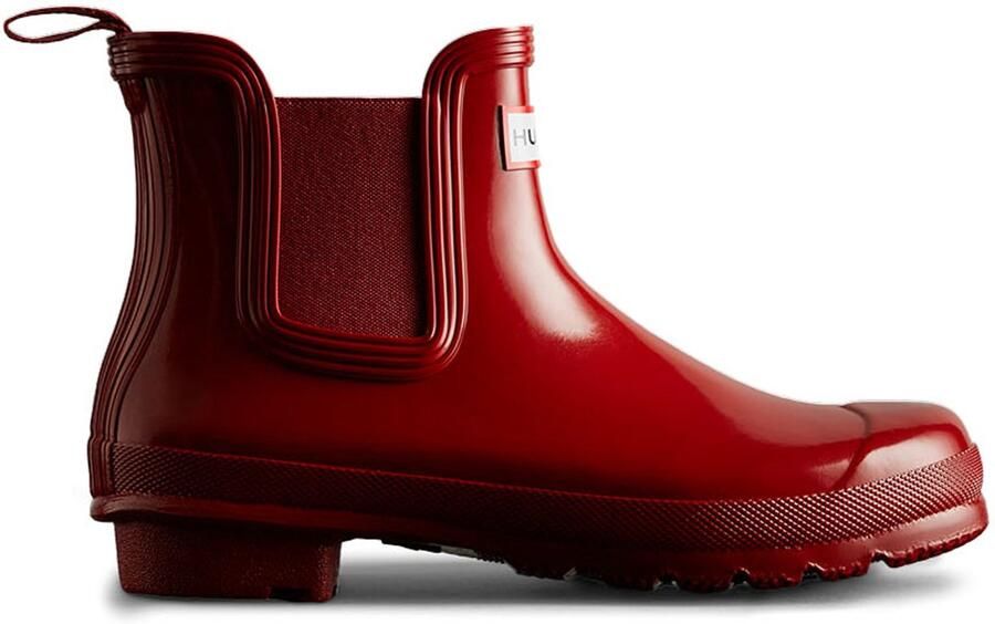 Hunter Original Gloss Dames Chelsea boots Rubber Rood Waterdicht