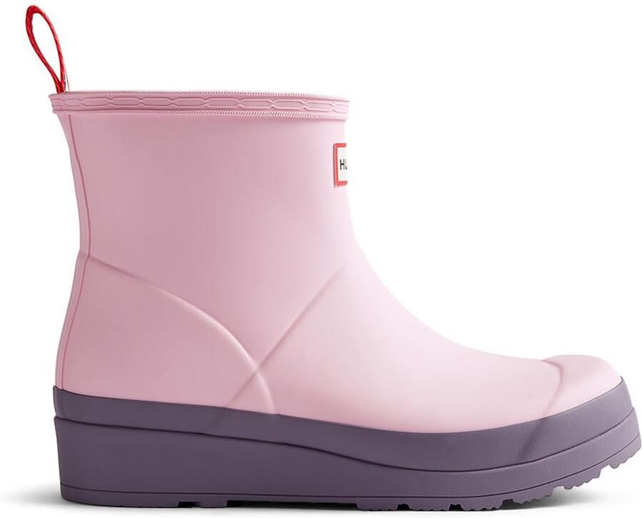 Hunter Women's Play Short Wellington Boots Yellow Tang Parfait Pink Purple Top