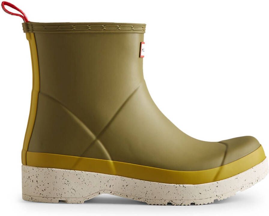 Hunter Men's Play Short Boots Speckle Sole Utility Green Salix Green