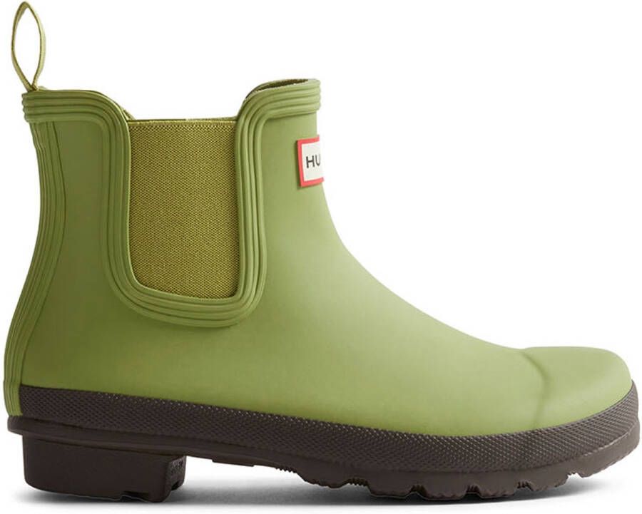 Hunter Women's Original Chelsea Boots Olive Green Chocolate Brown