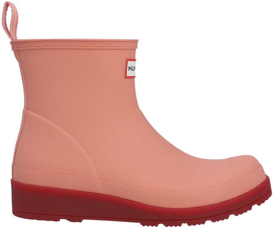 Hunter Women's Play Short Wellington Boots Terracotta Merlot