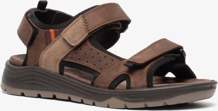 Hush Puppies adults Hush Puppies leren heren sandalen bruin Uitneembare zool