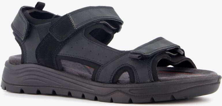 Hush Puppies adults Hush Puppies leren heren sandalen zwart Uitneembare zool