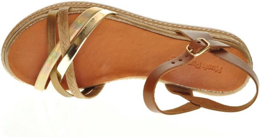 Hush Puppies Cognac Sandaal Met Koorden Look Zool
