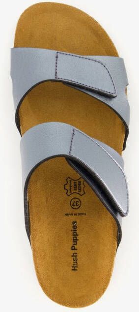 Hush Puppies dames bio slippers met sleehak grijs