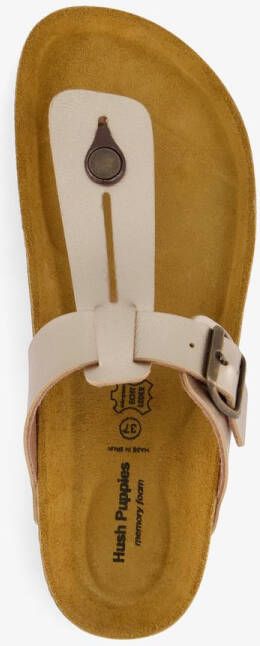 Hush Puppies dames bio teenslippers beige Extra comfort Memory Foam