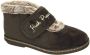 Hush Puppies -Dames bruin donker pantoffels - Thumbnail 1