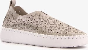 Hush Puppies instappers zilver met glans Uitneembare zool