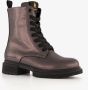 Hush Puppies dames metallic veterboots grijs Uitneembare zool - Thumbnail 1