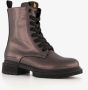 Hush Puppies dames metallic veterboots grijs Uitneembare zool - Thumbnail 1