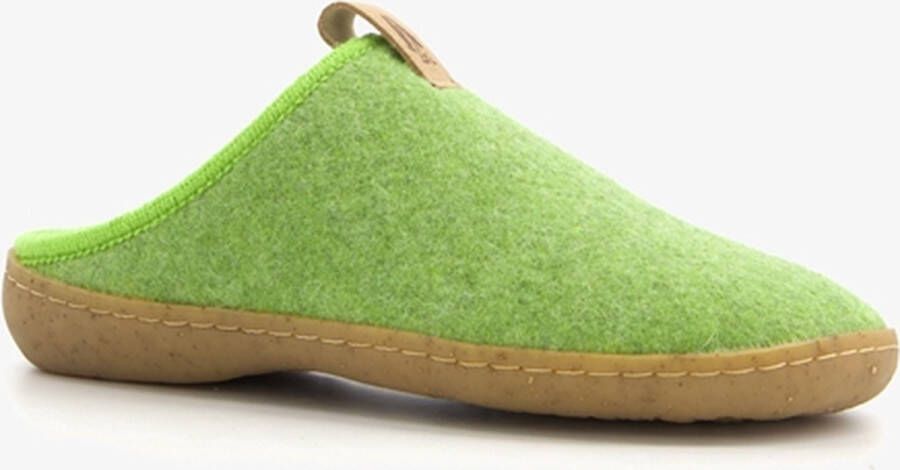 Hush Puppies wollen dames pantoffels groen Sloffen Uitneembare zool