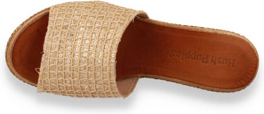 Hush Puppies dames slipper Riazza wit GOUD