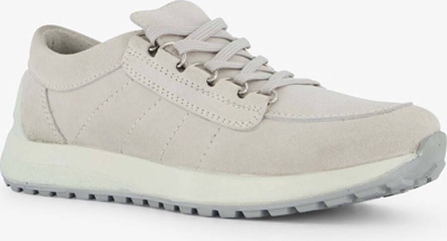 Hush Puppies DAMES SNEAKER BEIGE Echt leer Uitneembare zool