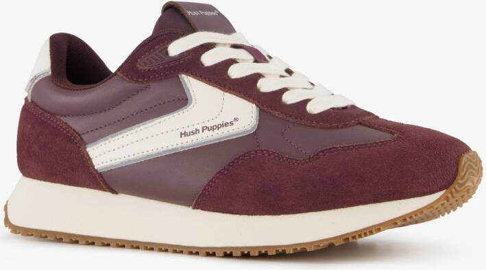Hush Puppies dames sneakers bordeauxrood Uitneembare zool