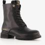 Hush Puppies dames veterboots zwart Uitneembare zool - Thumbnail 1