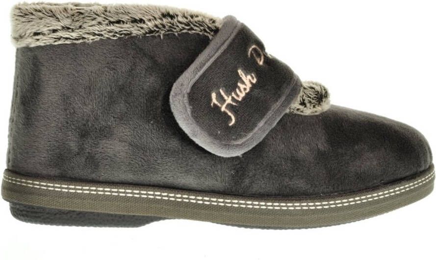 Hush Puppies Donkergrijze Hoge Pantoffel