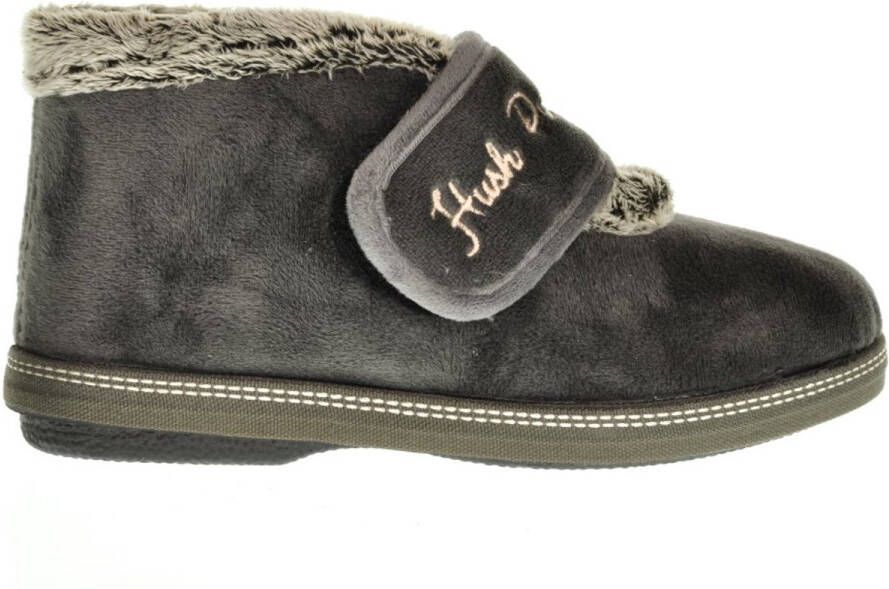 Hush Puppies Donkergrijze Hoge Pantoffel