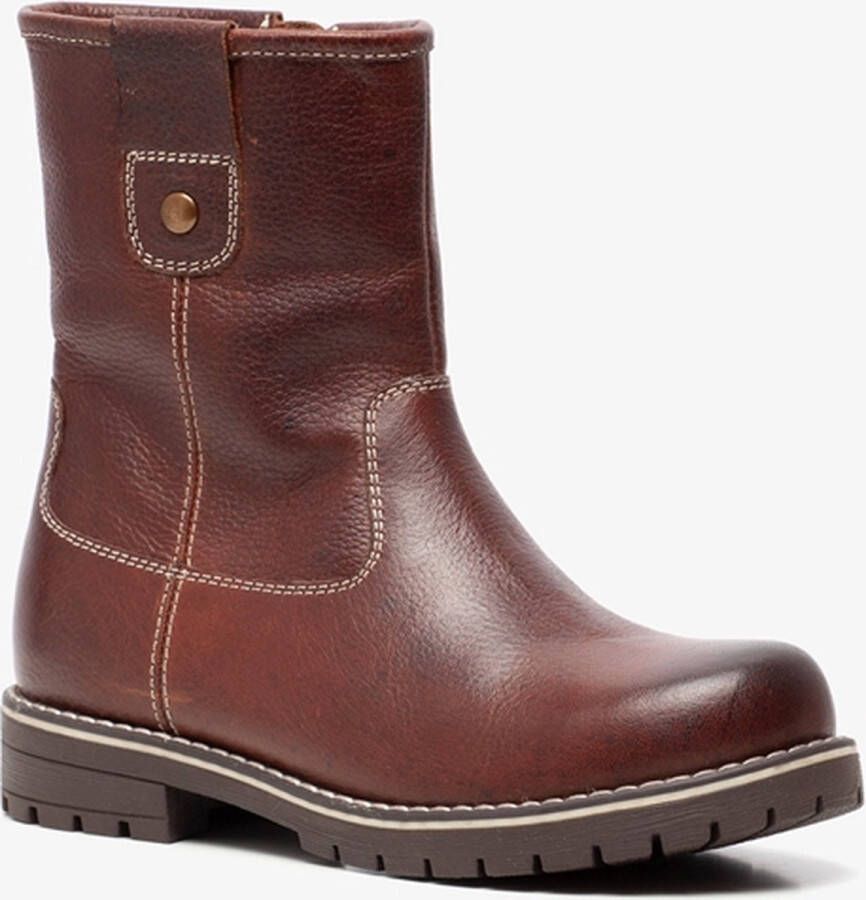 Hush Puppies gevoerde leren jongens boots bruin