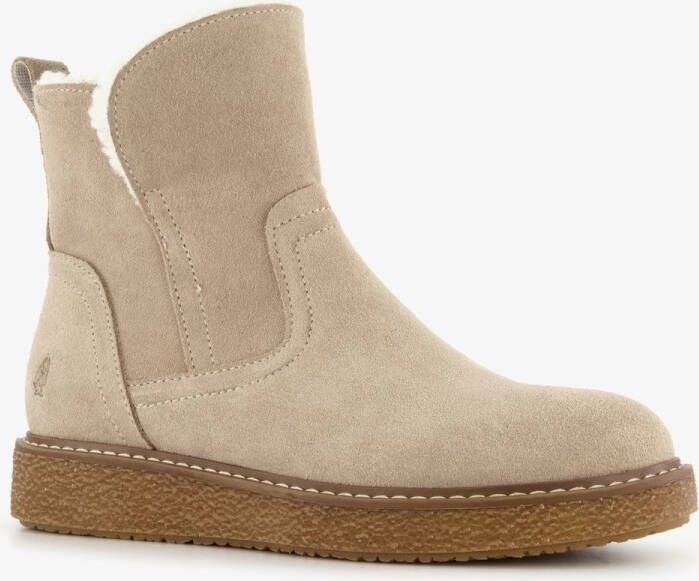 Hush Puppies gevoerde suede dames boots beige