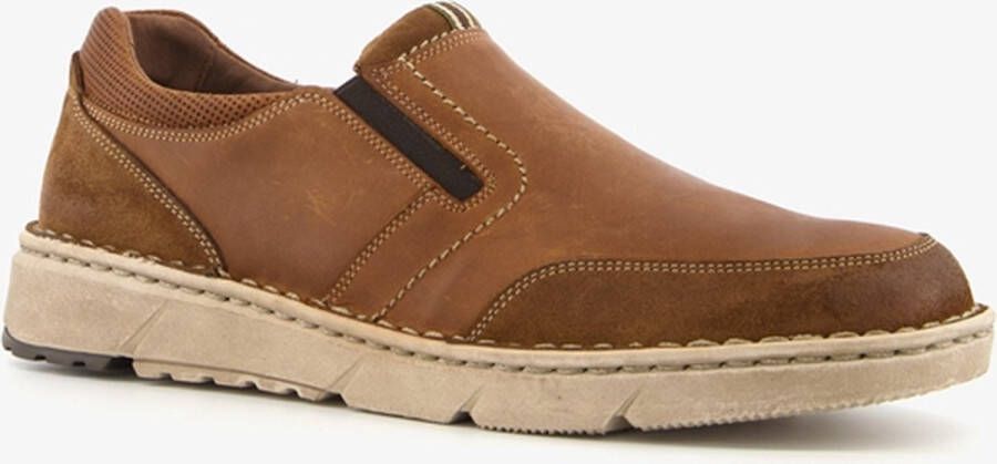 Hush Puppies heren leren instapper bruin Echt leer Uitneembare zool